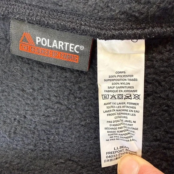 L.L.Bean‎ Gray Fleece Full Zip Jacket women's Polartec LRG. Comfort, sporty warm - Picture 5 of 16